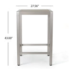 Cape Coral Outdoor 5-piece Aluminum Square Bar Set by Christopher Knight Home