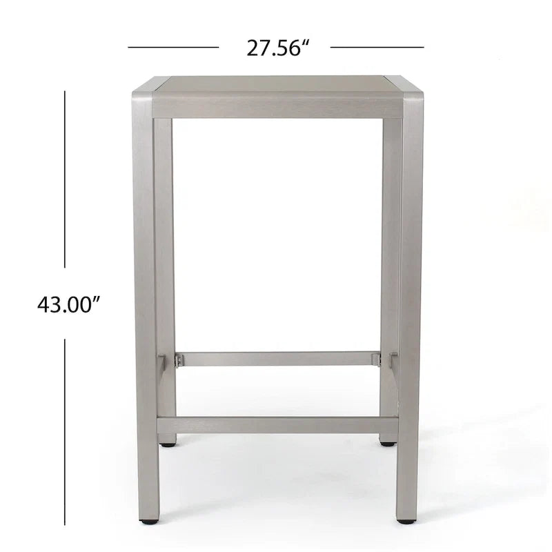 Cape Coral Outdoor 5-piece Aluminum Square Bar Set by Christopher Knight Home