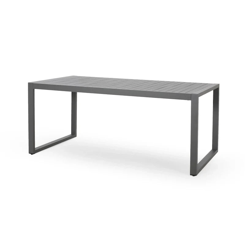 Navan Modern Aluminum Outdoor Dining Table by Christopher Knight Home - 70.00 L x 35.00 W x 30.00 H