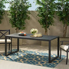 Navan Modern Aluminum Outdoor Dining Table by Christopher Knight Home - 70.00 L x 35.00 W x 30.00 H