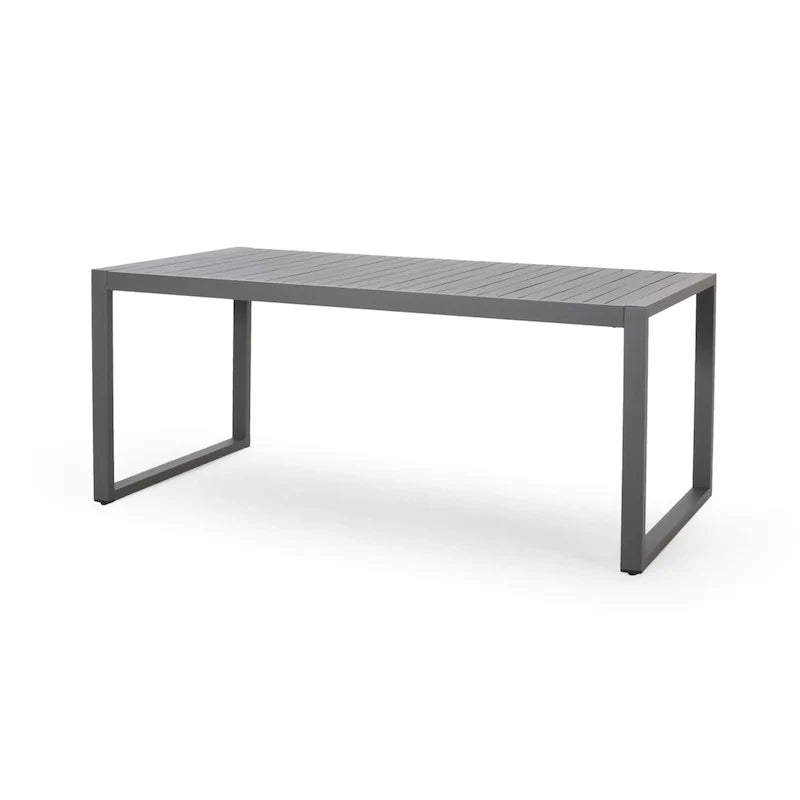 Navan Modern Aluminum Outdoor Dining Table by Christopher Knight Home - 70.00 L x 35.00 W x 30.00 H