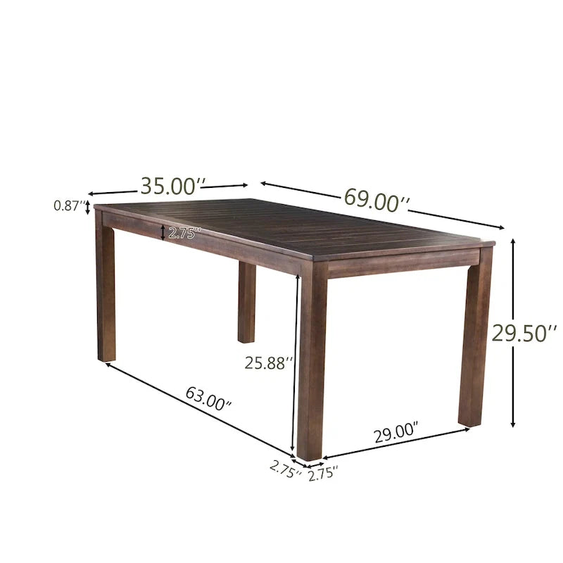Manila Outdoor Acacia Wood Dining Table by Christopher Knight Home - 69W x 35D x 29.5H