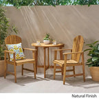 Oso Outdoor 3-piece Half-circle Acacia Wood Bistro Table Set by Christopher Knight Home