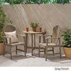 Oso Outdoor 3-piece Half-circle Acacia Wood Bistro Table Set by Christopher Knight Home