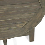 Oso Outdoor 3-piece Half-circle Acacia Wood Bistro Table Set by Christopher Knight Home