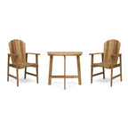 Oso Outdoor 3-piece Half-circle Acacia Wood Bistro Table Set by Christopher Knight Home