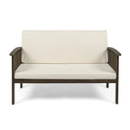 Carolina Outdoor Acacia Wood Loveseat by Christopher Knight Home