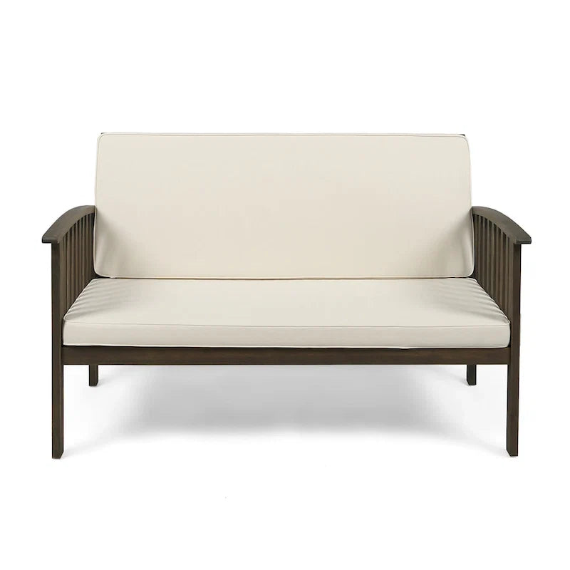 Carolina Outdoor Acacia Wood Loveseat by Christopher Knight Home