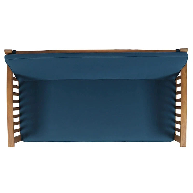 Carolina Outdoor Acacia Wood Loveseat by Christopher Knight Home