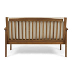 Carolina Outdoor Acacia Wood Loveseat by Christopher Knight Home