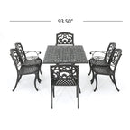 Austin Outdoor 7-piece Cast Aluminum Rectangle Dining Set by Christopher Knight Home