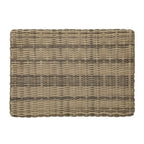 Hampton Outdoor Transitional Wicker and Acacia Wood Ottoman by Christopher Knight Home