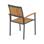 Andrea Outdoor 6 Seater Acacia Wood and Planter Dining Set by Christopher Knight Home - N/A