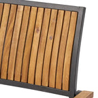 Andrea Outdoor 6 Seater Acacia Wood and Planter Dining Set by Christopher Knight Home - N/A