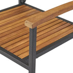 Andrea Outdoor 6 Seater Acacia Wood and Planter Dining Set by Christopher Knight Home - N/A