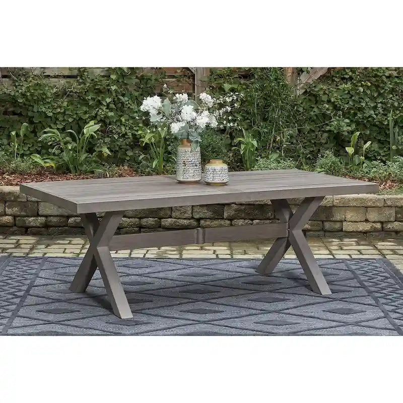 Signature Design by Ashley Hillside Barn Brown Outdoor Dining Table - 84 W x 42 D x 29 H