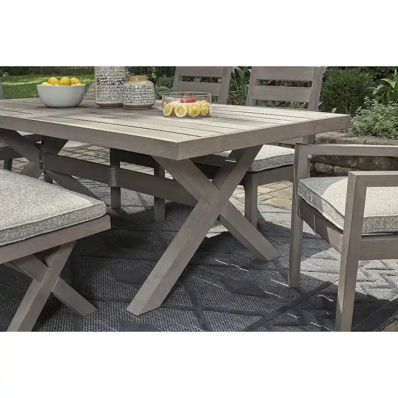 Signature Design by Ashley Hillside Barn Brown Outdoor Dining Table - 84 W x 42 D x 29 H