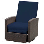 Outsunny Outdoor Rattan Wicker Swivel Recliner Lounge Chair