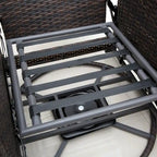 Outsunny Outdoor Rattan Wicker Swivel Recliner Lounge Chair