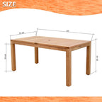 Amazonia Florente Outdoor Patio Teak Dining Rectangular Table