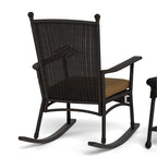 Portside Classic Dark Roast Rocking Chair Set (3-Piece)