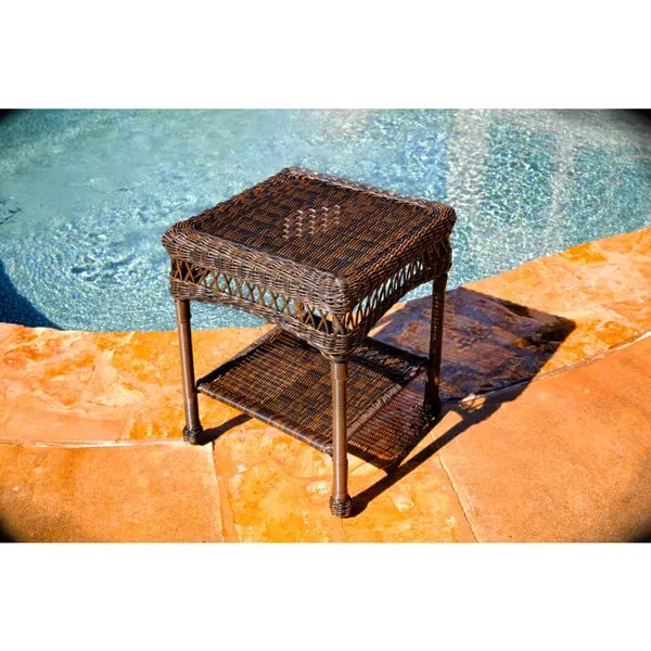 Portside Classic Dark Roast Rocking Chair Set (3-Piece)