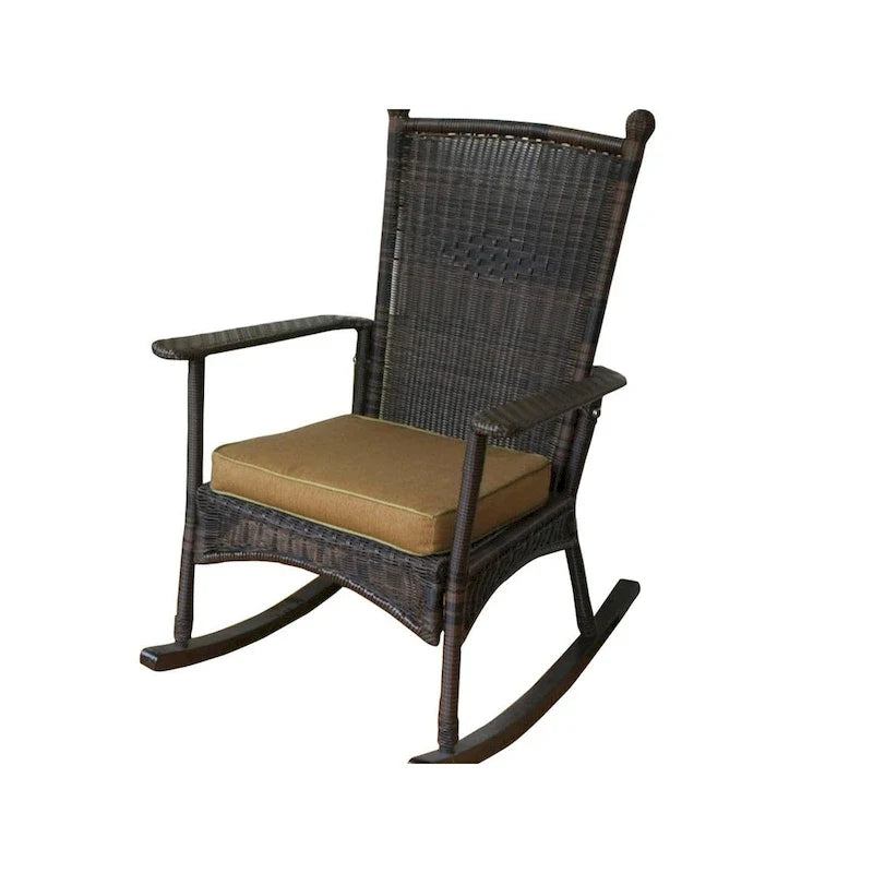 Portside Classic Dark Roast Rocking Chair Set (3-Piece)
