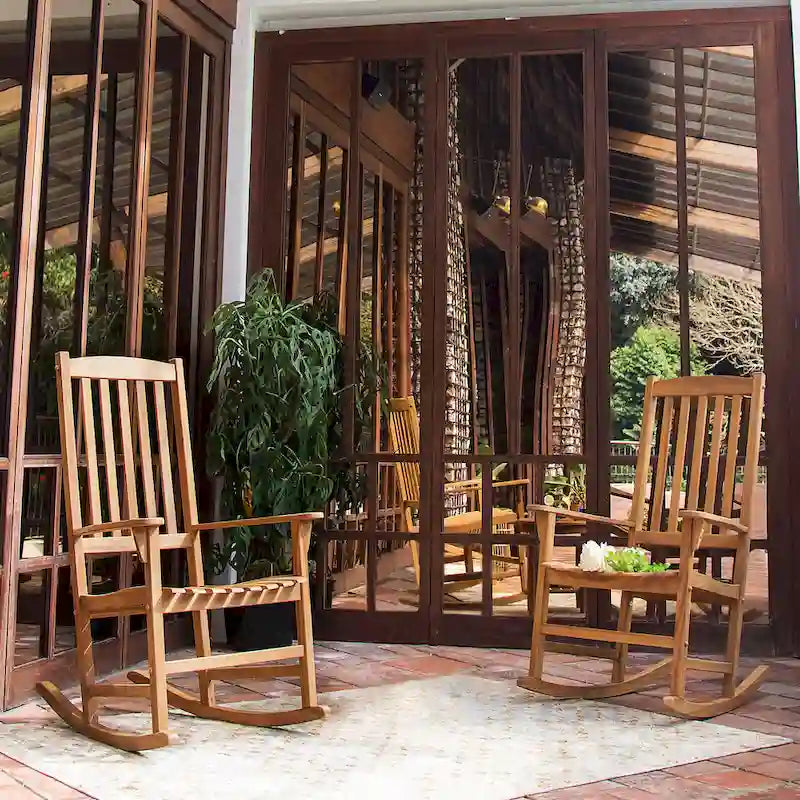 Cambridge Casual Alston 2-piece Teak Outdoor Rocking Chair
