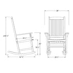 Cambridge Casual Alston 2-piece Teak Outdoor Rocking Chair