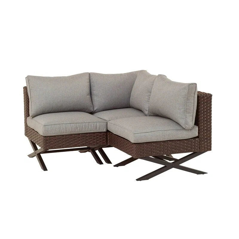 Patio Festival X-Leg 3-Piece Outdoor Sofa