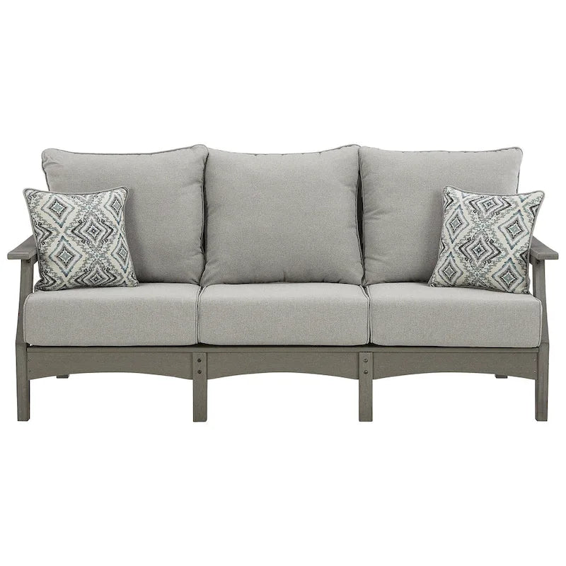 Signature Design by Ashley Visola Outdoor Poly All Weather Sofa with Cushion