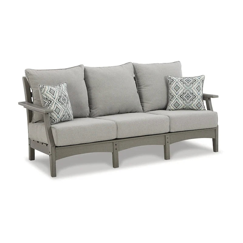 Signature Design by Ashley Visola Outdoor Poly All Weather Sofa with Cushion