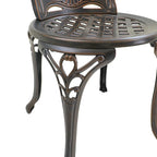 Clihome Outdoor Cast Aluminum Bistro Chair (Set of 2)