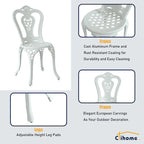 Clihome Outdoor Cast Aluminum Bistro Chair (Set of 2)