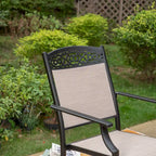5/7-Piece Cast Aluminum Patio Dining Set wtih Stackle or Swivel Chairs and 1 Metal Table - 5-Piece