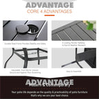 5/7-Piece Cast Aluminum Patio Dining Set wtih Stackle or Swivel Chairs and 1 Metal Table - 5-Piece