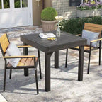 Pellebant Outdoor Modern Aluminum Dining Chairs with Armrest - 19.4 D x 18.9 W x 34.3 H
