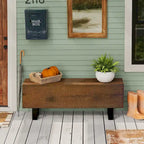 COSIEST Rectangular Weatherproof Outdoor Bench - 11.8D x 48.4W x 17.7H