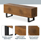 COSIEST Rectangular Weatherproof Outdoor Bench - 11.8D x 48.4W x 17.7H
