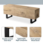 COSIEST Rectangular Weatherproof Outdoor Bench - 11.8D x 48.4W x 17.7H