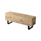 COSIEST Rectangular Weatherproof Outdoor Bench - 11.8D x 48.4W x 17.7H