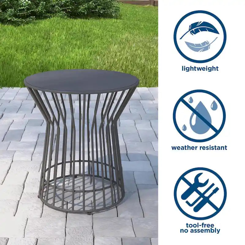 The Novogratz Poolside Gossip Collection Roberta Outdoor/Indoor Side Table
