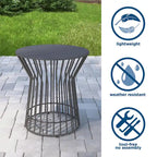The Novogratz Poolside Gossip Collection Roberta Outdoor/Indoor Side Table