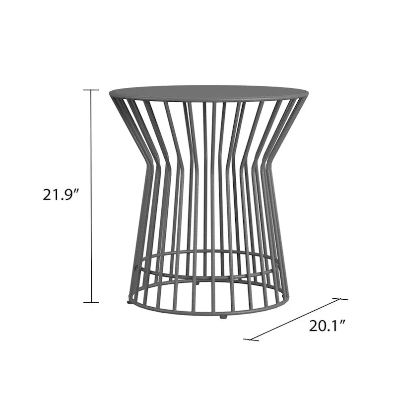 The Novogratz Poolside Gossip Collection Roberta Outdoor/Indoor Side Table