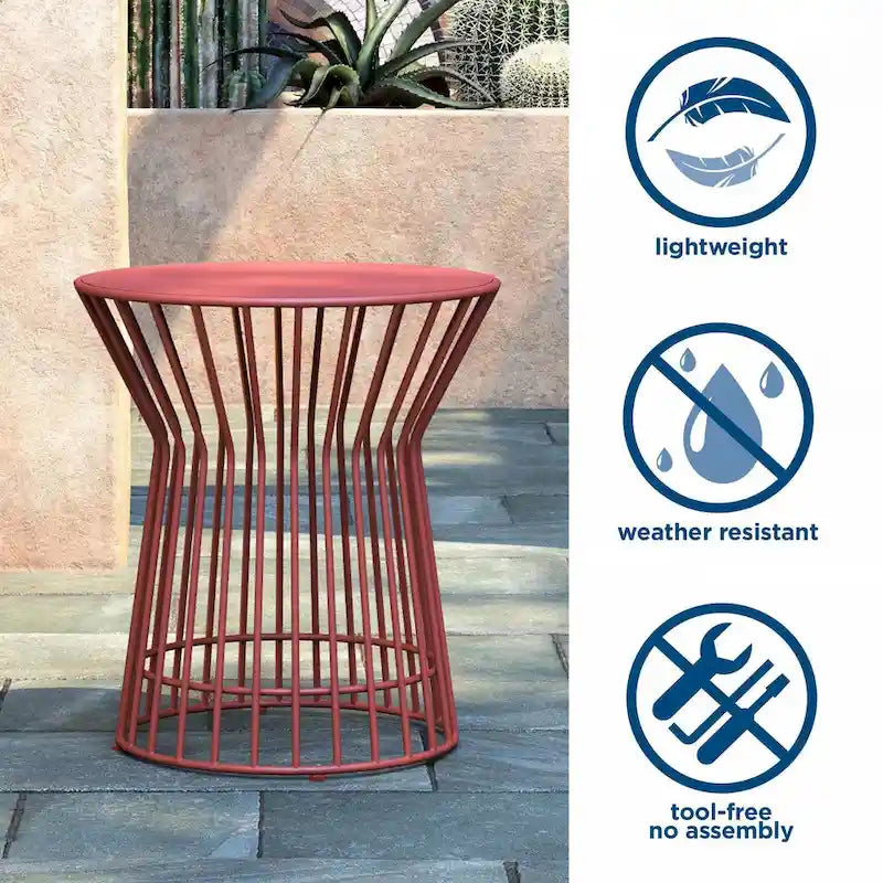 The Novogratz Poolside Gossip Collection Roberta Outdoor/Indoor Side Table