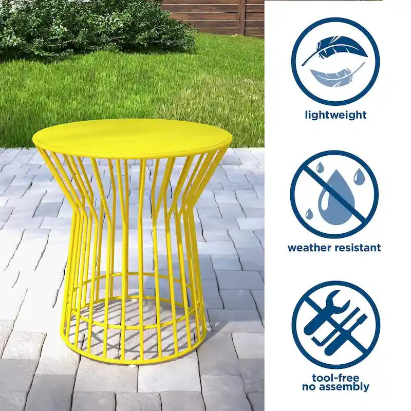 The Novogratz Poolside Gossip Collection Roberta Outdoor/Indoor Side Table