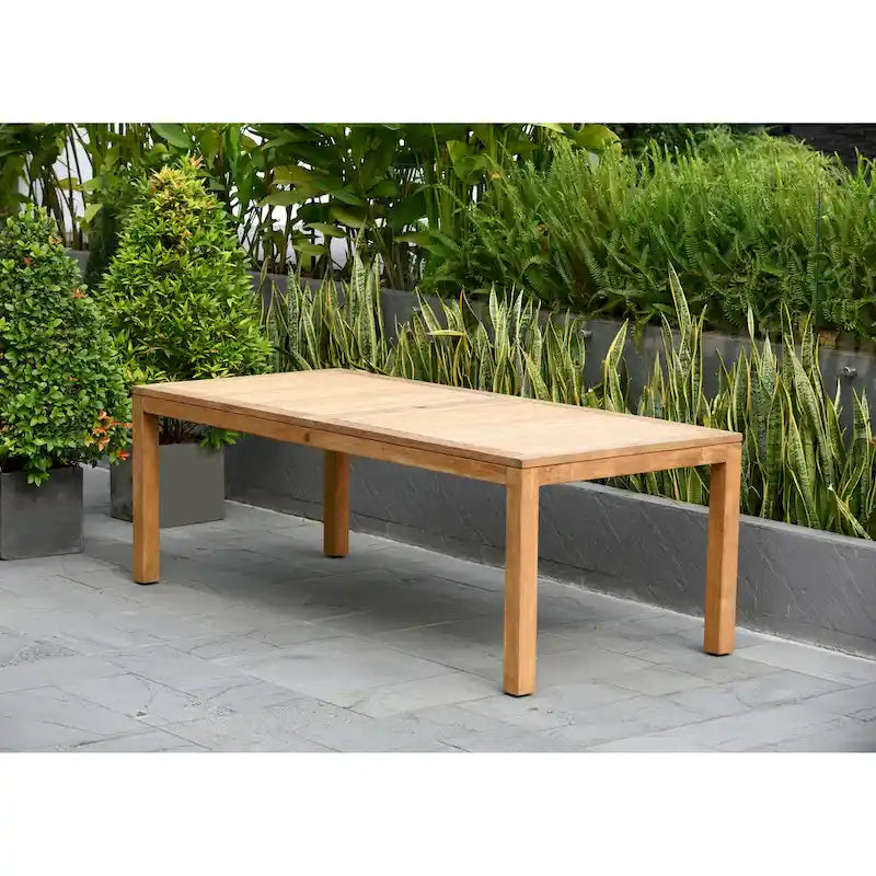 Amazonia Teak 9pc Outdoor Patio Luna Wood Dining Set - 9 Piece