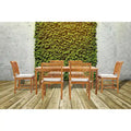 Chic Teak Bermuda Rectangular Teak Wood Patio Bistro Dining Table, 55 x 35 inch (Table Only)