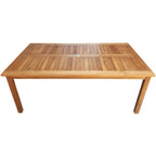 Chic Teak Bermuda Rectangular Teak Wood Patio Bistro Dining Table, 55 x 35 inch (Table Only)