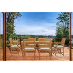 Chic Teak Bermuda Rectangular Teak Wood Patio Bistro Dining Table, 55 x 35 inch (Table Only)